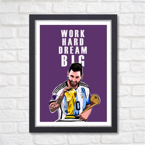 Lionel Messi Poster Frame Argentine footballer Game Sport Players ...