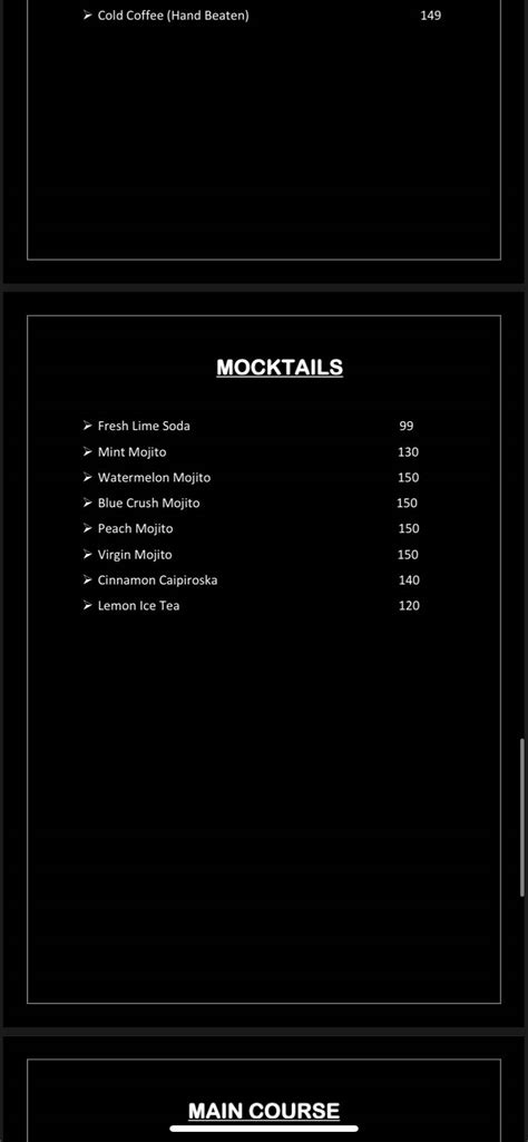 Menu at Tasty Nest cafe, Gurugram