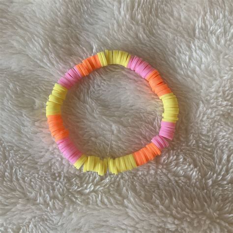 clay bead bracelet ideas sunset