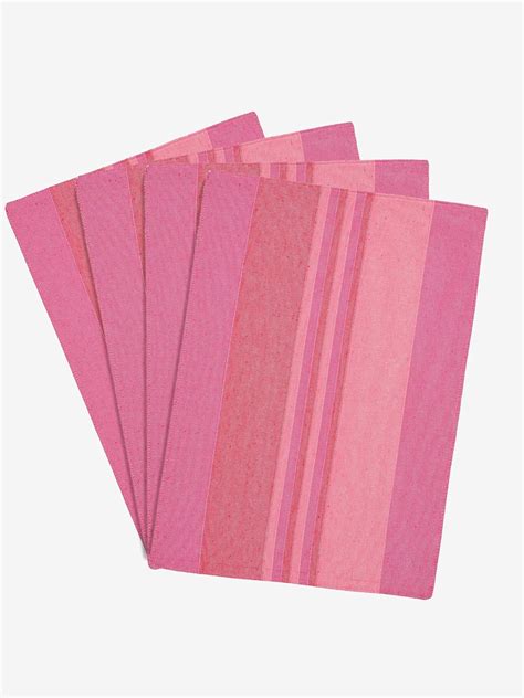 Buy Saral Home Cotton 4 Pieces Table Mat -34x45 cm, Pink Online at Low ...