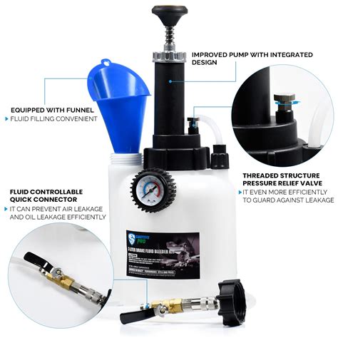 Snapklik.com : 3L Manual Brake Bleeder Fluid Pump, One Man Professional Brake Bleeder Kit ...