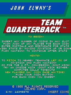 [mdk] John Elway's Team Quarterback (rev 3) download for mame 0.287