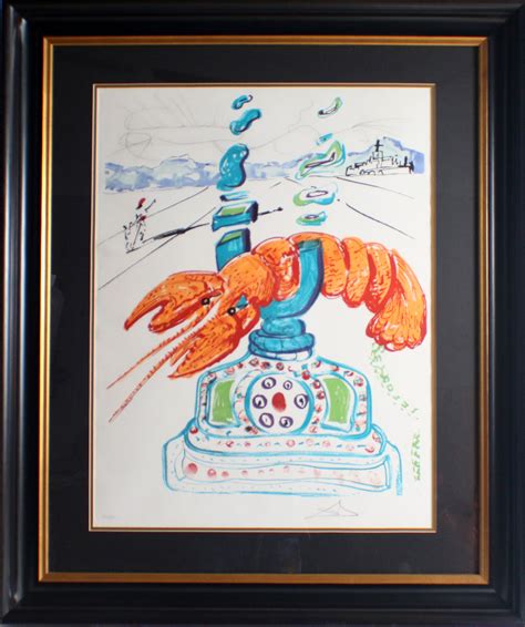 Cybernetic Lobster Telephone Lithograph by Salvador Dali | Modernism
