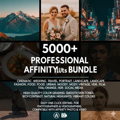 5000+ Professional Affinity Luts Bundle | Cinematic Color Grading ...