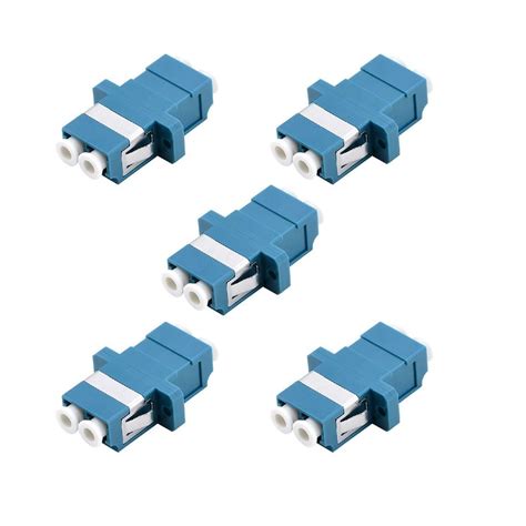 5-Pack, LC to LC UPC Duplex OS2 Single Mode Fiber Optic Adapter, OS2 LC ...