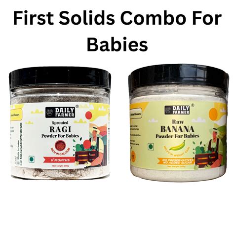 Raw Banana Powder & Sprouted Ragi Powder Combo – Best First Solid Food