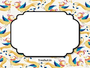 Birds Free Printable Labels, 3x4 inch Name Tag