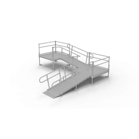 RELIABILT 14-ft x 36-in Aluminum Modular Entryway Wheelchair Ramp in ...