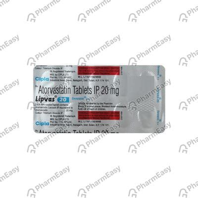Lipivas 20 MG Tablet (10): Uses, Side Effects, Price & Dosage | PharmEasy
