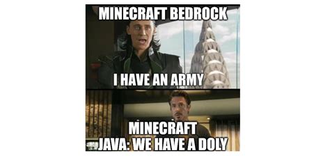 Java vs Bedrock Wit Her Meme 的图像结果