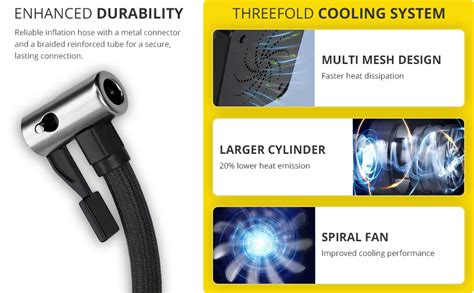 CRUST AX8 Tyre Inflator for Car, Bike, Cycle; 150 PSI Portable Cordless ...