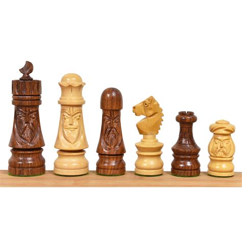 Slightly Imperfect 3.5" Crescent Mannequin Hand Carved Chess Set- Ches
