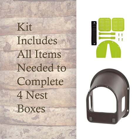 Rural365 Single Chicken Nesting Box 4-Pack, Plastic - Curtained Nest ...