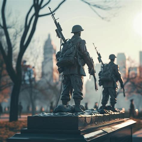 New york statue of soldiers of i world war central park | Premium AI ...
