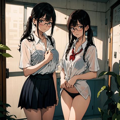 Naughty pose, emphasis on breasts, big breasts, , wet and sheer - SeaArt AI