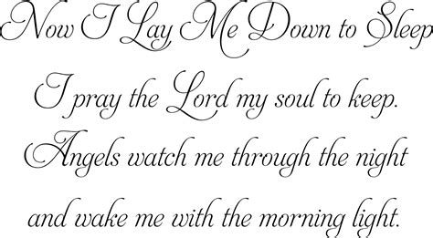 Bedtime Prayer Now I Lay Me Down To Sleep