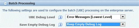 Enable Logging for UBEs
