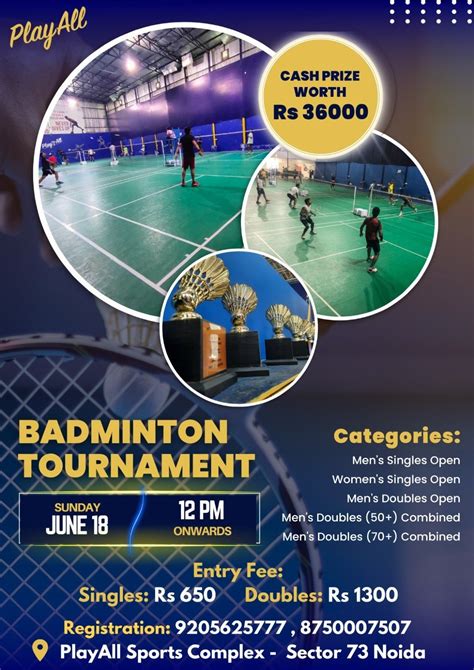 PlayAll Badminton Tournament - Noida, PlayAll Sports Complex Noida ...