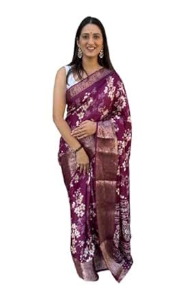 Buy Dola Silk Saree Beautiful Kalamkari Floral Design Zari Weaving ...