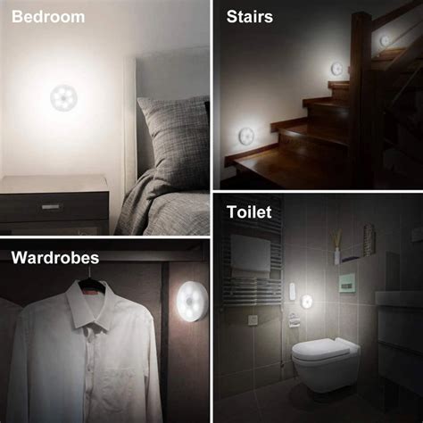 Round Shape 8 LED Motion Sensor Induction Led Light — DeoDap