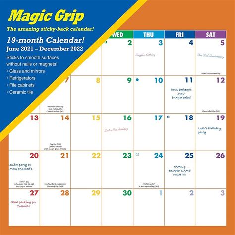 Calendar Ink, Rainbow Magic Grip 2022 Wall Calendar : Amazon.in: Office ...