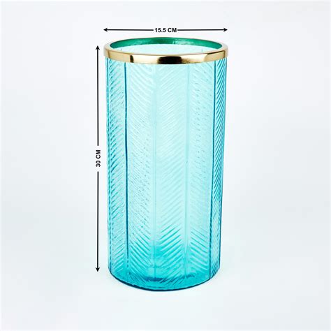 Buy Brian Jacek Glass Embossed Vase from Home Centre at just INR 1299.0