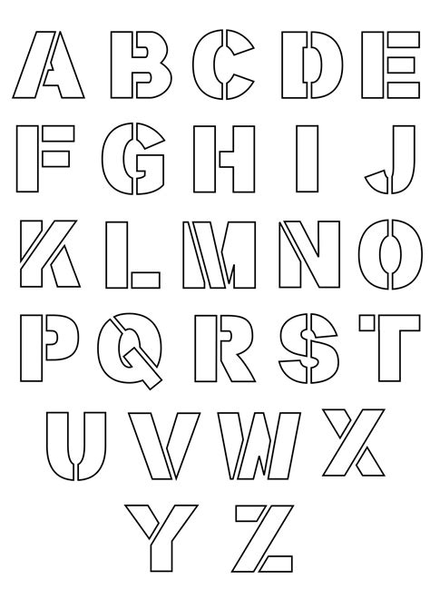 Letter Stencils Designs - 11 Free PDF Printables | Printablee
