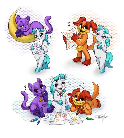 Catnap, CraftyCorn and Dogday's little friendship by lloline on DeviantArt