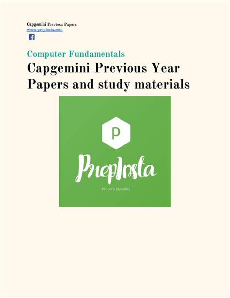 5 618850338764698426 - Capgemini Previous Papers prepinsta Computer ...