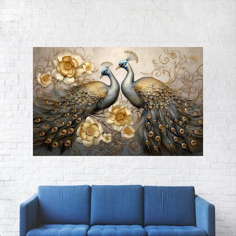 Peacock Feather - Wall Painting – TangyOak