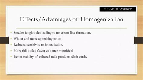 Homogenization of Milk | PPTX