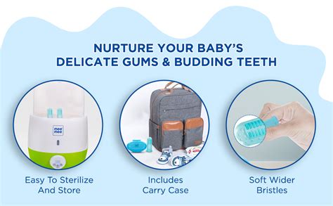 Buy Mee Mee Silicone Baby Finger Toothbrush With Carry Case | Great For ...