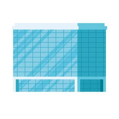 A low, blue building Vector Art Vector Art