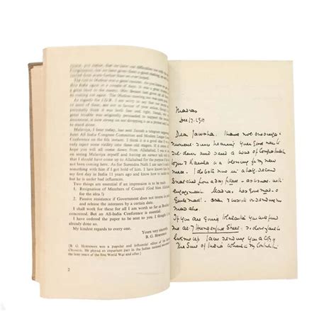 Jawaharlal Nehru - A BUNCH OF OLD LETTERS | Prinseps