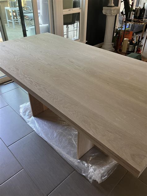 White oak dining table