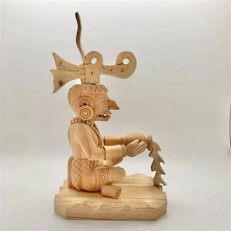 Chaac Mayan God of Rain. Hand-carved Wooden Statue - Etsy