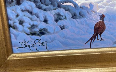 Daniel Van Der Putten Oil Painting Winter Snow Scene Hollywood Wicklow ...