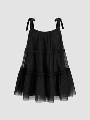 Buy Cider Mesh Knotted Tiered Mini Dress Curve & Plus (0XL) Online