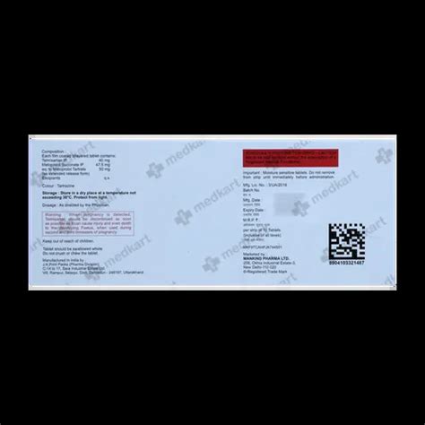TELMIKIND BETA 50MG TABLET 10'S Price, Uses, Side Effects & Substitutes ...