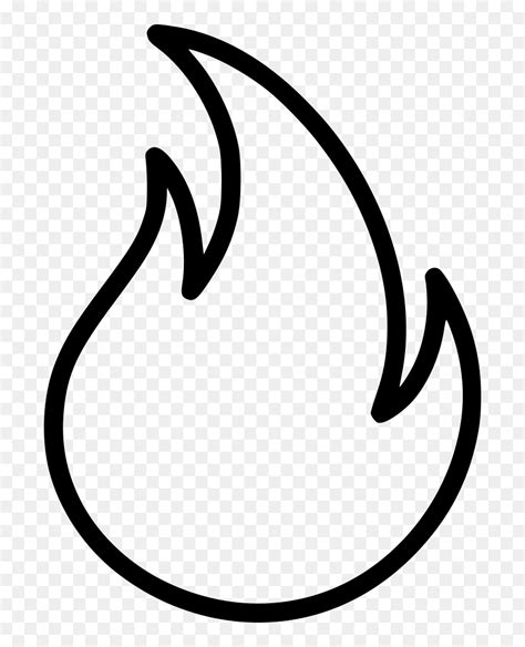 Flame Icon Png - Fire Outline Png, Transparent Png - vhv