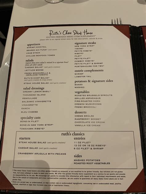 Ruth's Chris Steak House Gluten-Free - New York - 2024