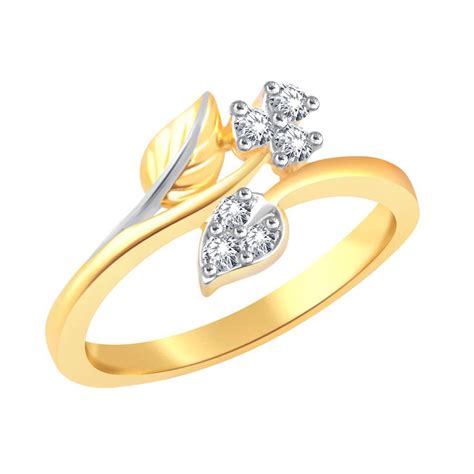 Vidhi Jewels Gold Plated Serenity Leafy Pattern Finger Ring for Women ...