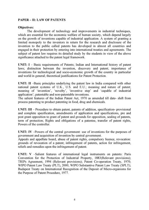 LAW OF Patents - Notes - 4 PAPER – II: LAW OF PATENTS Objectives: The ...