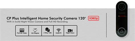 CP PLUS Smart WiFi Wireless Video Doorbell | 2MP Full HD Video | Super ...