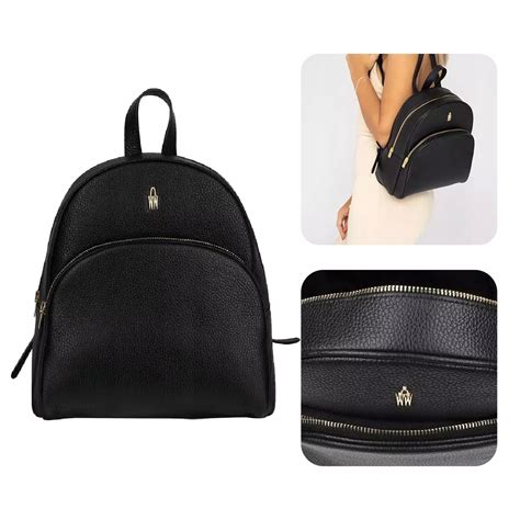 Damski elegancki czarny plecak skórzany SPARK polskiej marki Wojewodzic (5903163037560) • Cena ...