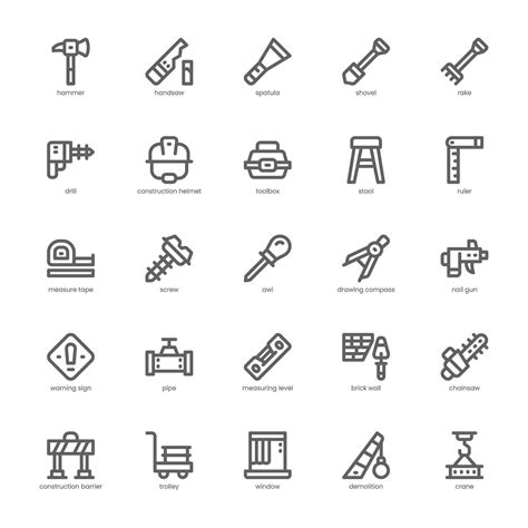 Contractor Tool icon pack for your website, mobile, presentation, and ...