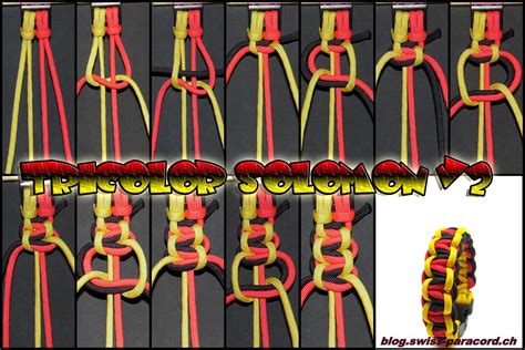 Armband Tricolor | Swiss Paracord Paracord Tutorial, Paracord Bracelet ...