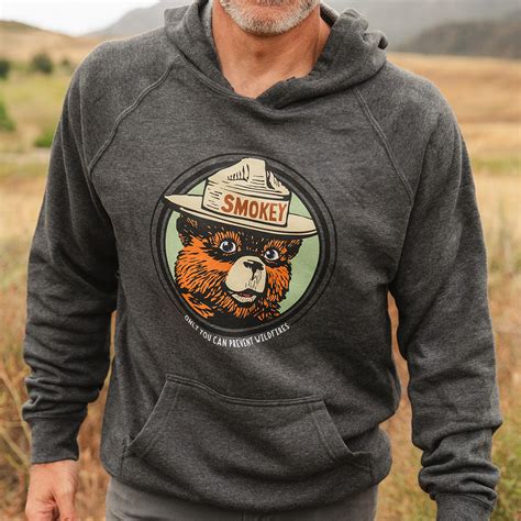 Vintage Smokey Bear Hoodie Sweatshirt | Wild Tribute