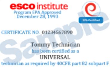 609 Certification Card 的图像结果