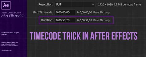 After Effects Timecode 的图像结果